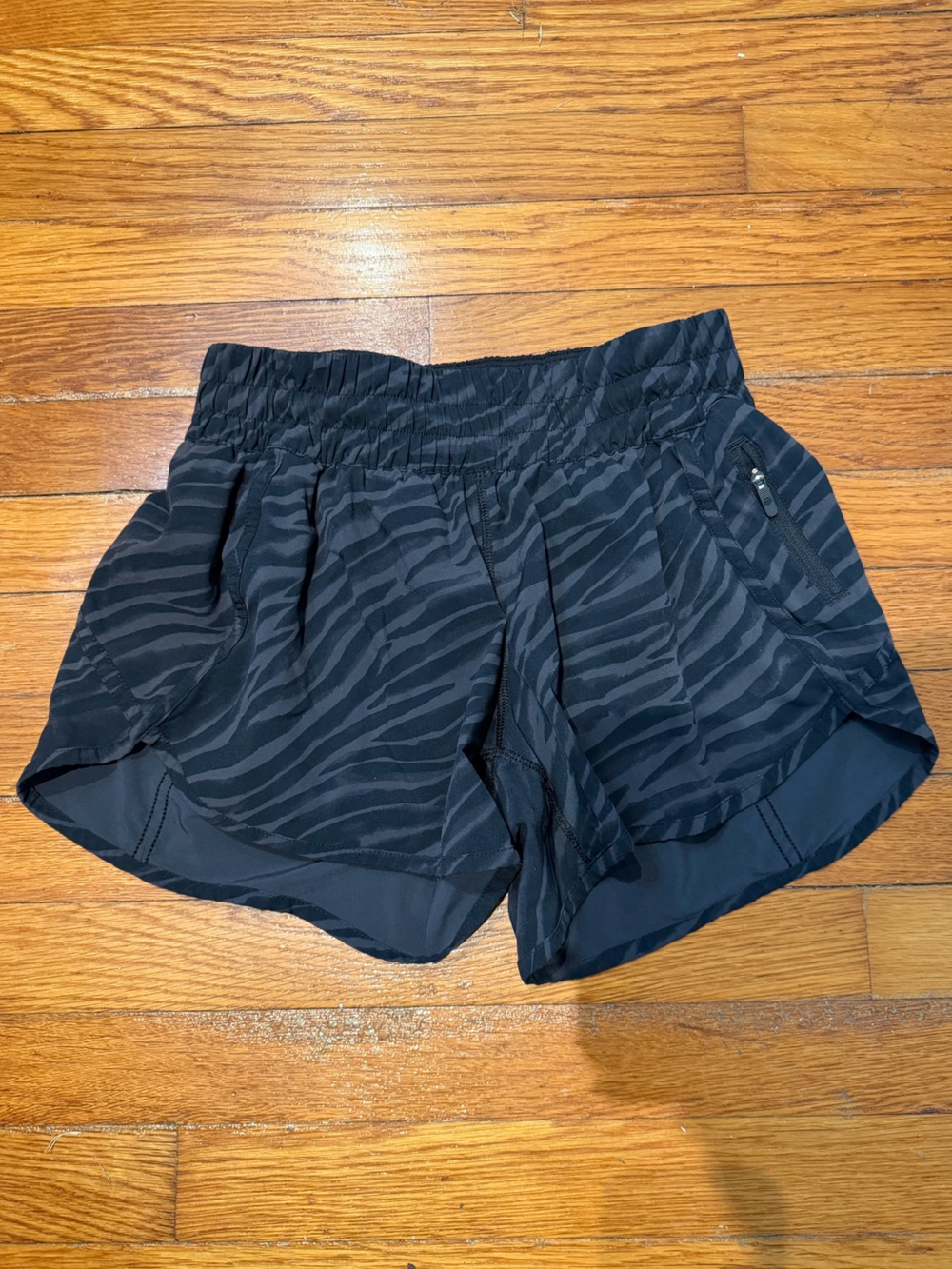 lululemon athletica Black Zebra-Print Athletic Shorts